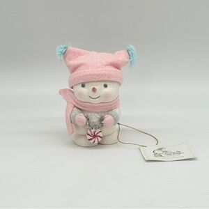 Bethany Lowe Pink Peppermint Blush Snowgirl Snowman Christmas Figure MA4075 NEW